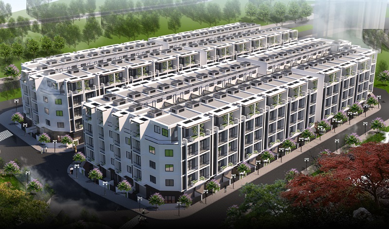 Phối cảnh khu thấp tầng dự án khu nhà ở Phú Diễn - Minh Giang