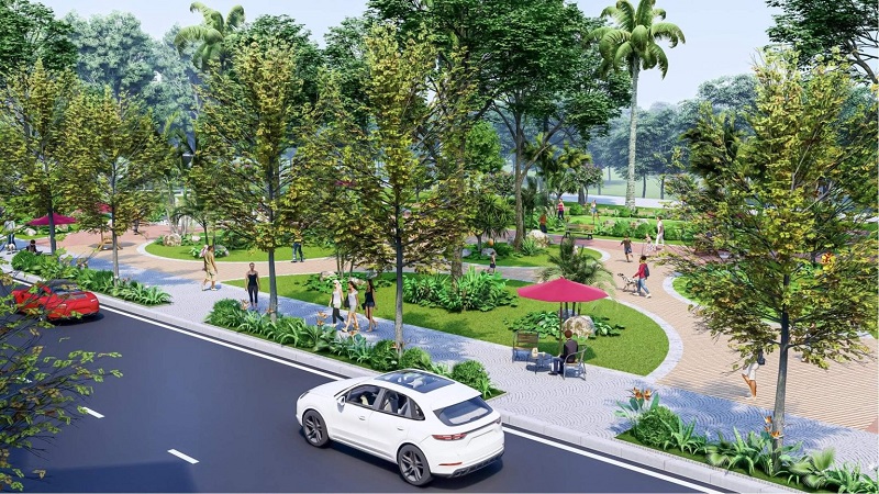 Không gian xanh dự án Central Avenue Quy Nhơn - Hà An Group