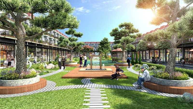 Nội khu dự án chung cư noxh Green Tower Đại Mỗ - Lê Quang Đạo