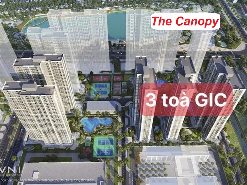 Phối cảnh The Canopy Vinhomes Smart City Tây Mỗ (3 tòa GIC)