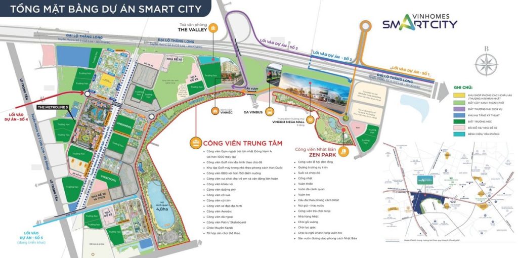 Tổng mặt bằng dự án Vinhomes Smart City