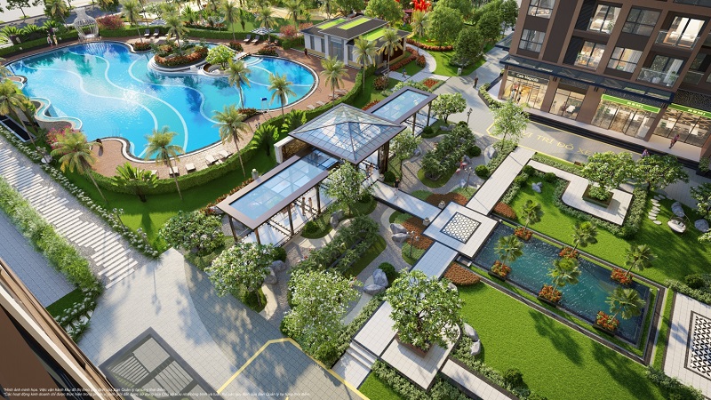 Bể bơi nội khu Tonkin 2 Maison Détox Vinhomes Smart City