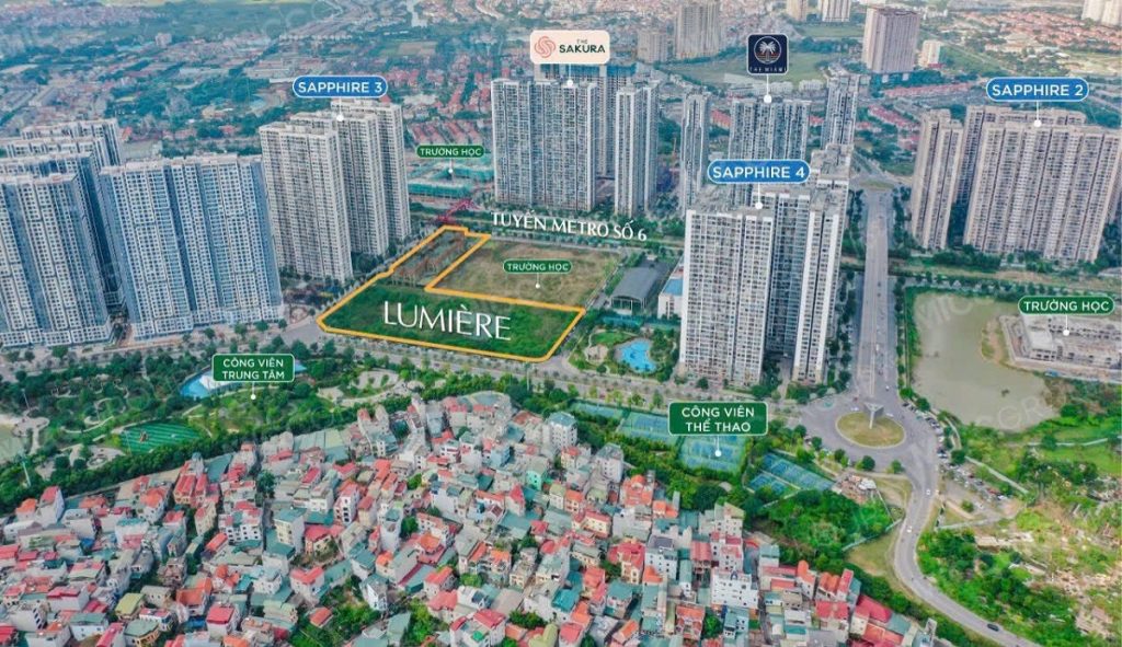 Flycam vị trí Lumiere Evergreen Smart City - Masterise Homes