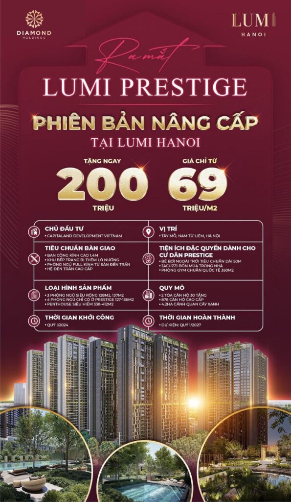 Mở bán giai đoạn 2 Lumi Hanoi Capitaland