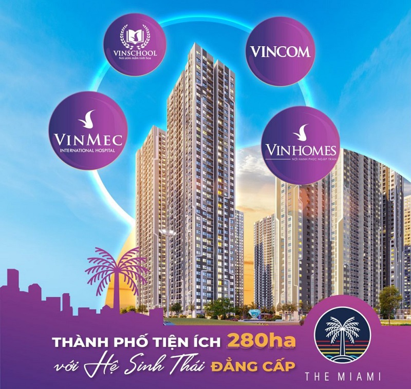 Hệ sinh thái tiện ích phân khu The Miami Vinhomes Smart City