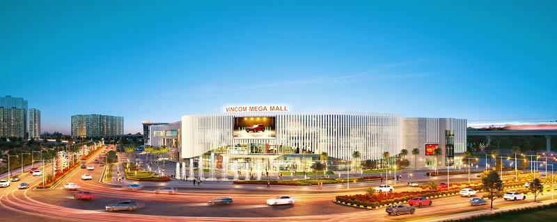 Phối cảnh trung tâm thương mại Vincom Mega Mall Smart City