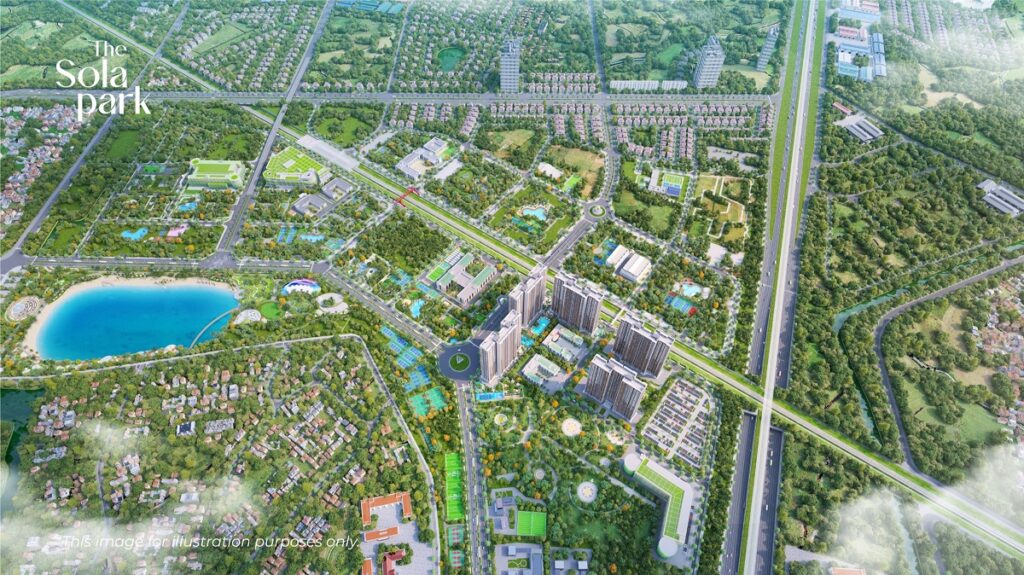 Phối cảnh The Sola Park - Imperia Smart City