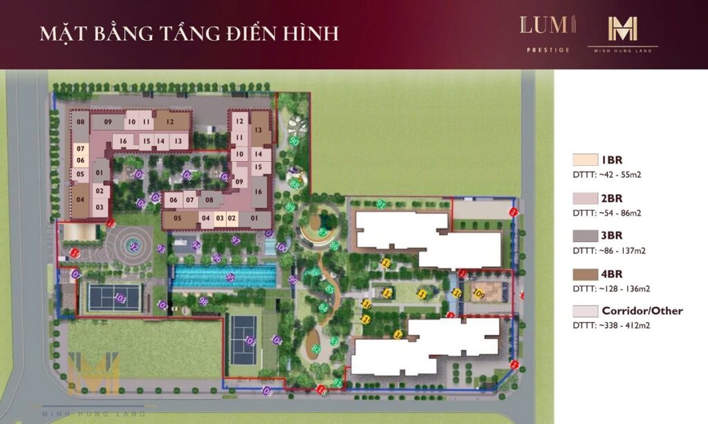 Mặt bằng tổng Lumi Prestige Capitaland