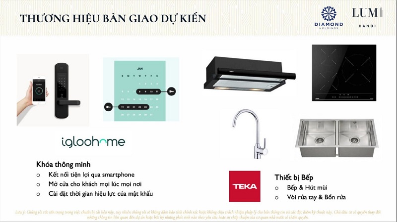 Thiết bị bàn giao Lumi Signature Capitaland
