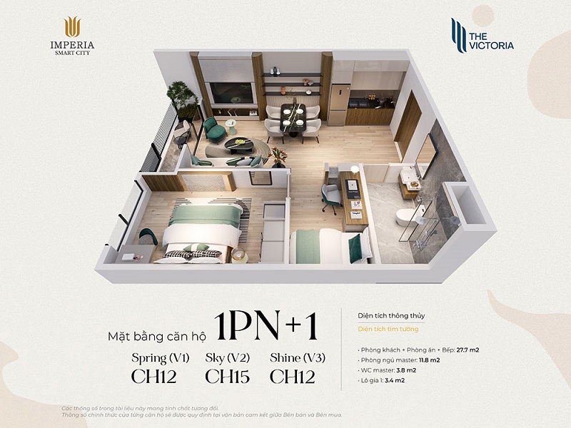 Thiết kế chi tiết căn hộ The Victoria Vinhomes Smart City