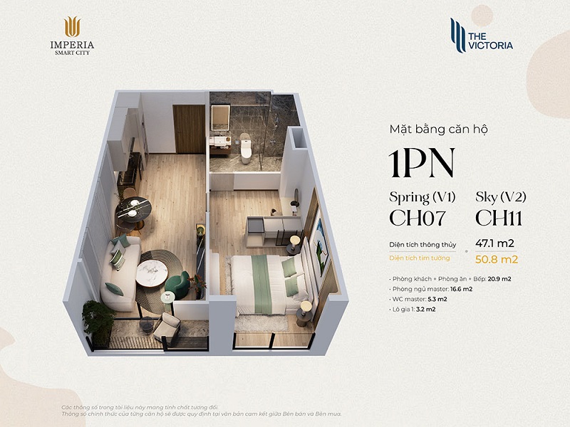 Thiết kế chi tiết căn hộ The Victoria Vinhomes Smart City