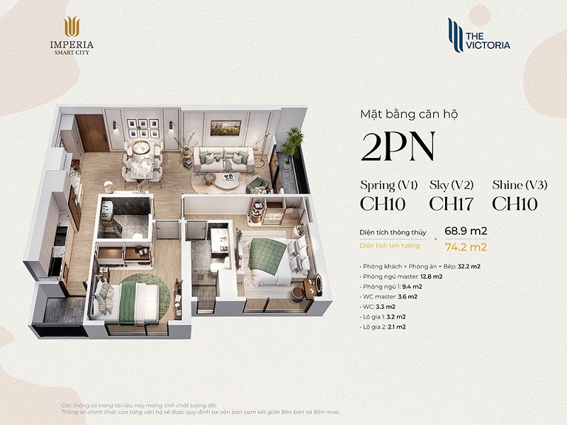 Thiết kế chi tiết căn hộ The Victoria Vinhomes Smart City