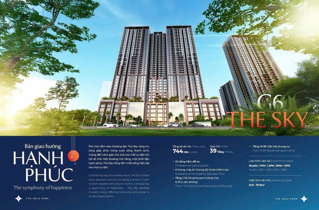 Toà G6 The Sola Park Vinhomes Smart City