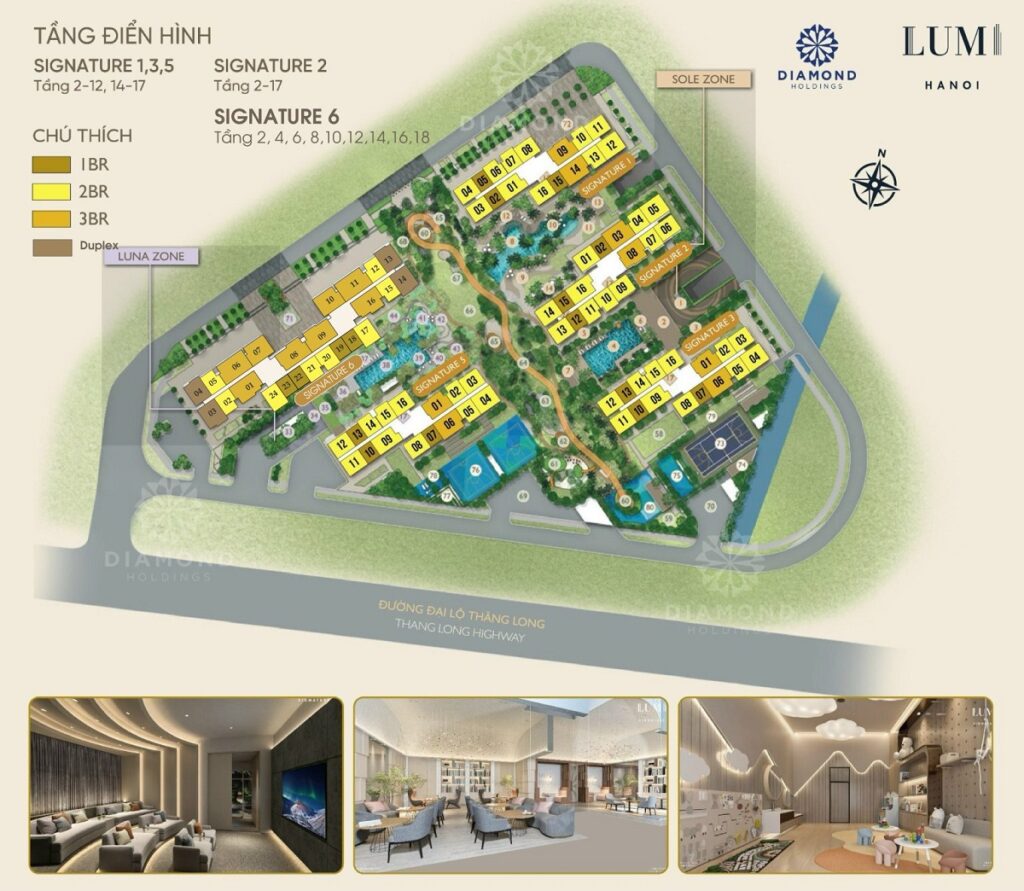 Tổng mặt bằng Lumi Signature Capitaland