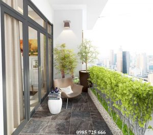 Lô gia rộng rãi dự án Tràng An Complex - 01 Phùng Chí Kiên - Hoàng Quốc Việt