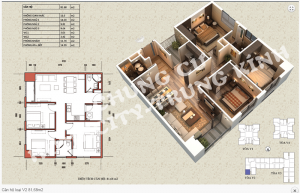 Thiết kế chi tiết căn hộ 81,68 m2 tòa V2 dự án Home City 177 Trung Kính