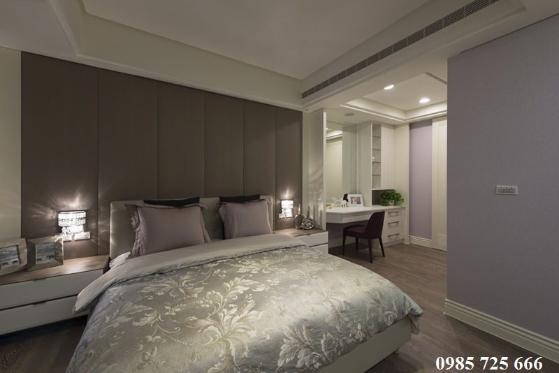 Thiết kế nội thất phòng ngủ chung cư Oriental Plaza - 16 Láng Hạ - Ba Đình