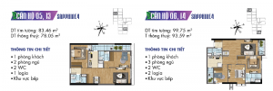 Thiết kế chi tiết căn hộ 5-6-13-14 Sapphire 4 Goldmark City - 136 Hồ Tùng Mậu - Từ Liêm