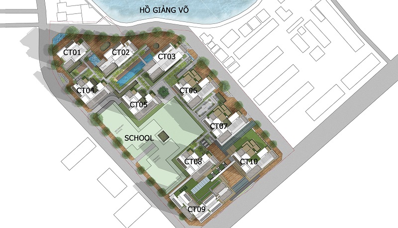 Mặt bằng Vinhomes Gallery 148 Giảng Võ