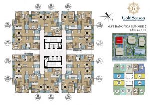 Mặt bằng tòa Summer2 dự án Gold Season 47 Nguyễn Tuân