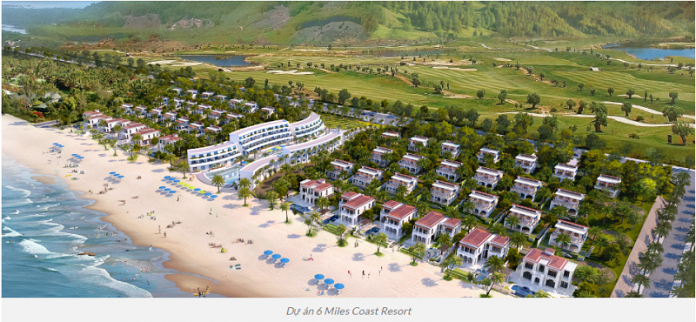 Phối cảnh tổng thể 6 Miles Coast Resort Lăng Cô - Huế
