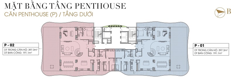 Penthouse tầng 13 (tầng dưới) dự án Five Star West Lake 167 Thụy Khuê - 162 Hoàng Hoa Thám