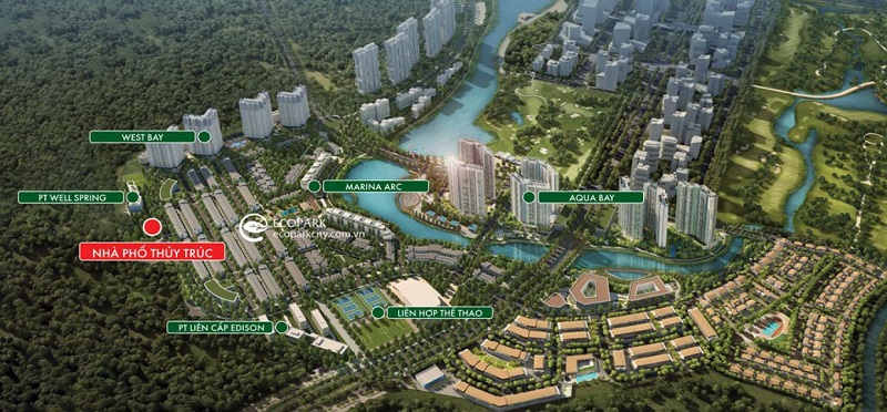 Vị trí dự án nhà phố liền kề Thủy Trúc Ecopark