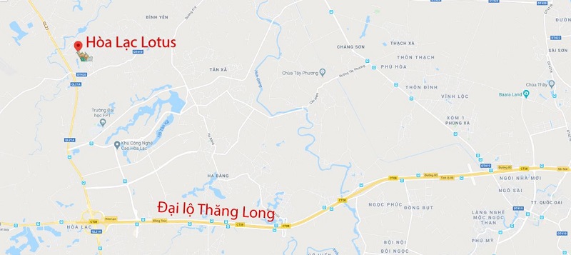 Vị trí khu dân cư Hòa Lạc Lotus 2020