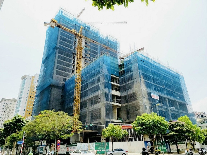 Tiến độ xây dựng tháng 7/2021 dự án Harmony Square 199 Nguyễn Tuân - DLC Complex
