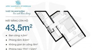 Thiết kế căn hộ 43,5m2 Apec Mandala Wyndham Mũi Né - Phan Thiết