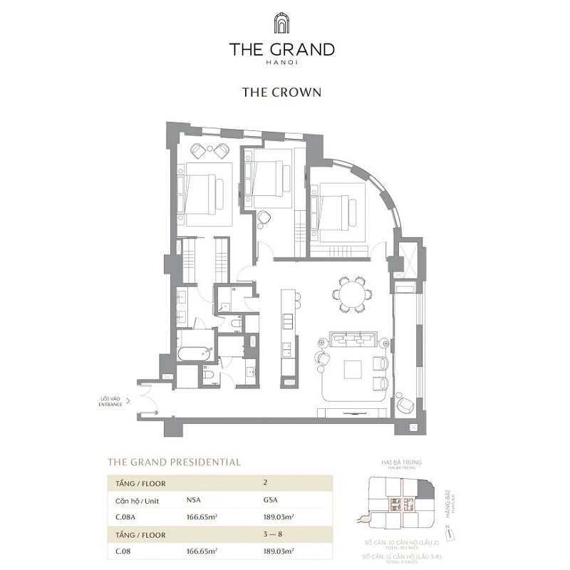Thiết kế căn hộ 5 dự án The Grand Hà Nội 22 Hàng Bài Masterise Homes