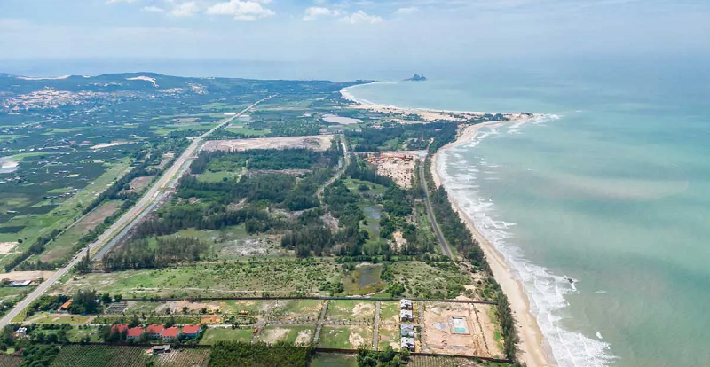 Flycam 2 tiến độ thực tế dự án Thanh Long Bay - Kê Gà - Bình Thuận