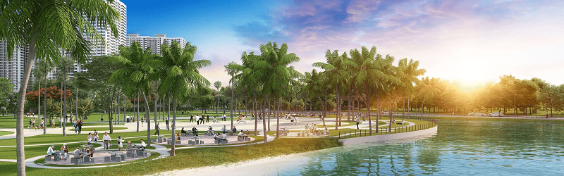 Không gian xanh dự án Vinhomes Dream City Văn Giang - Hưng Yên