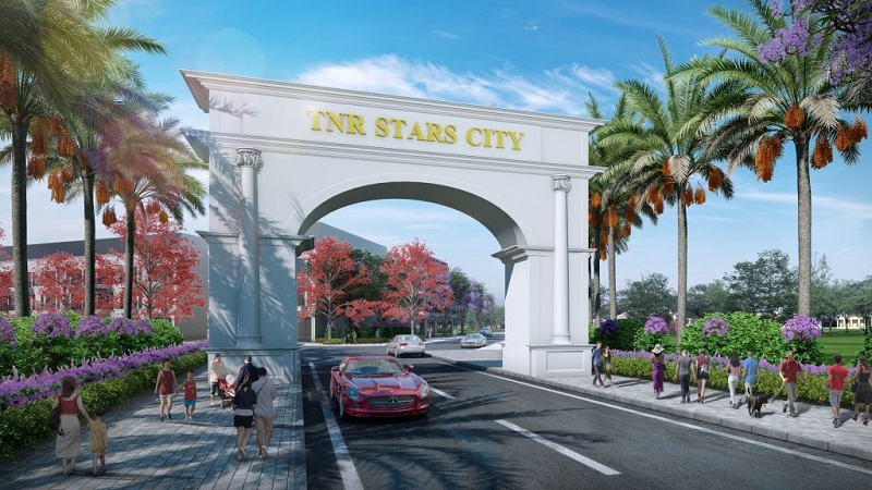 Cổng dự án TNR Stars City Lục Yên - Yên Bái