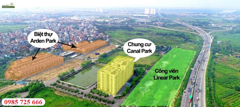 Flycam chung cư Canal Park Thạch Bàn - Long Biên