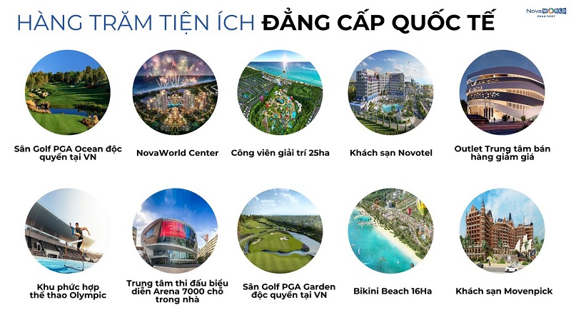 Tiện ích phân khu Ocean Residence Novaworld Phan Thiết - Bình Thuận