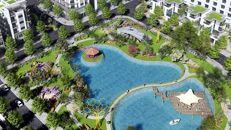 Hồ điều hòa dự án AMDI Green City Tiên Du - Bắc Ninh