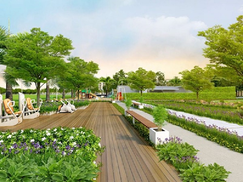 Không gian xanh dự án khu đô thị Cầu Trúc - Sông Công - Thái Nguyên
