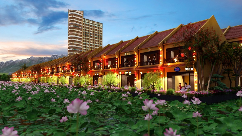 Phối cảnh 3 Shophouse Vườn Vua Resort Phú Thọ