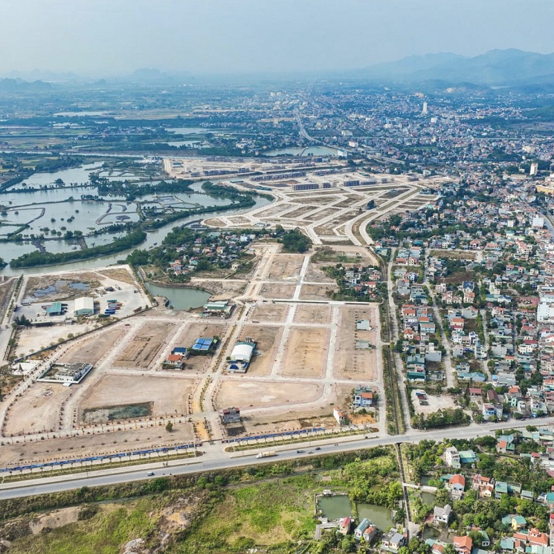 Flycam thực tế dự án Đất nền Xuân Lâm Riverside Uông Bí