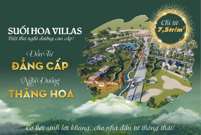 Mở bán dự án Suối Hoa Villas Lương Sơn - Hòa Bình