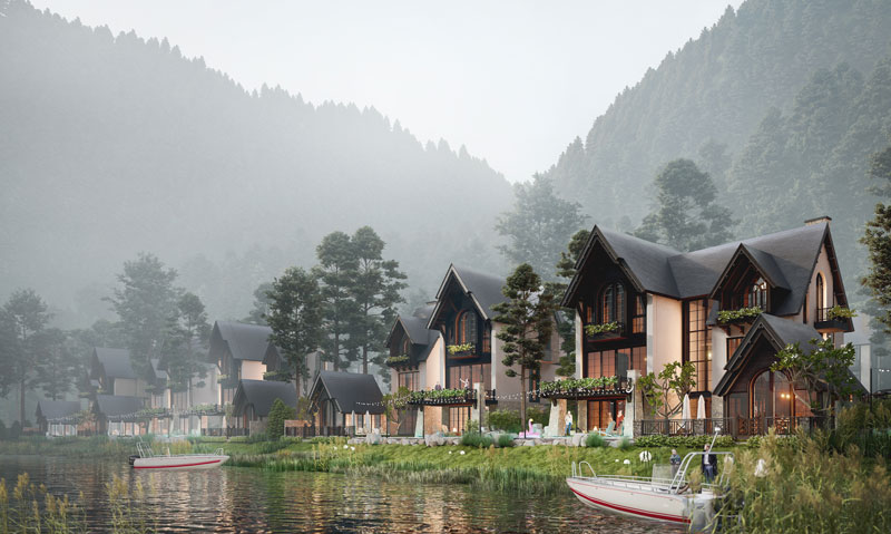 Phối cảnh Lake Villa dự án Thanh Lanh Valley Golf & Resort Tam Đảo