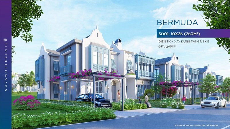 Thiết kế biệt thự Bermuda SD01 phân khu The Kingdom Novaworld Phan Thiết - Bình Thuận