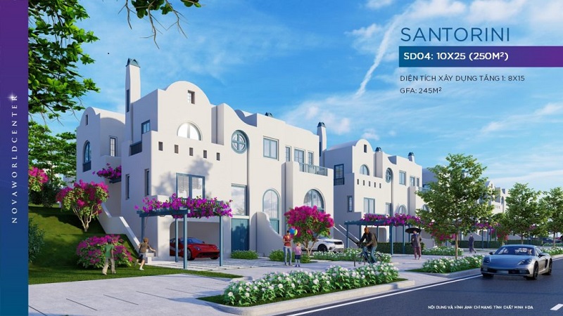 Thiết kế biệt thự Santorini SD04 phân khu The Kingdom Novaworld Phan Thiết - Bình Thuận