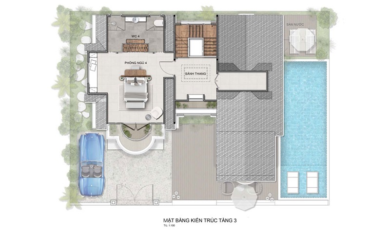 Thiết kế tầng 3 biệt thự Garden Villa dự án Thanh Lanh Valley Golf & Resort Tam Đảo