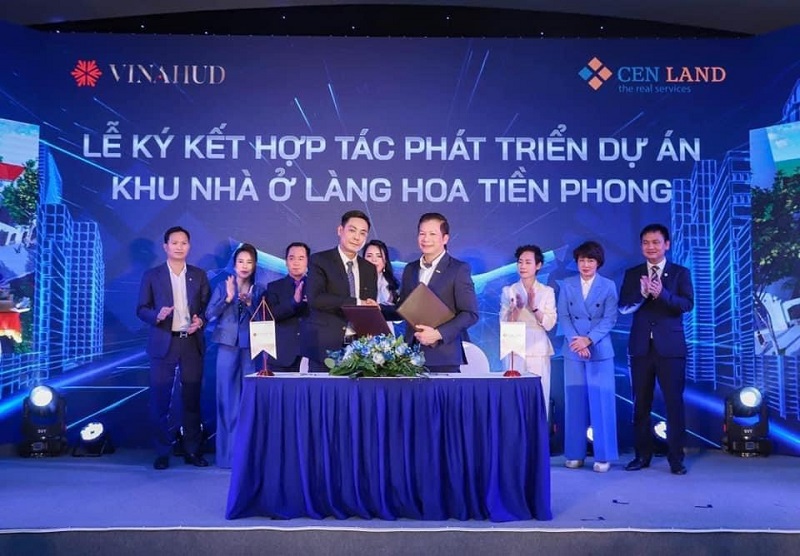 Lễ ký kết dự án Khu Đô Thị Làng Hoa Tiền Phong - Mê Linh