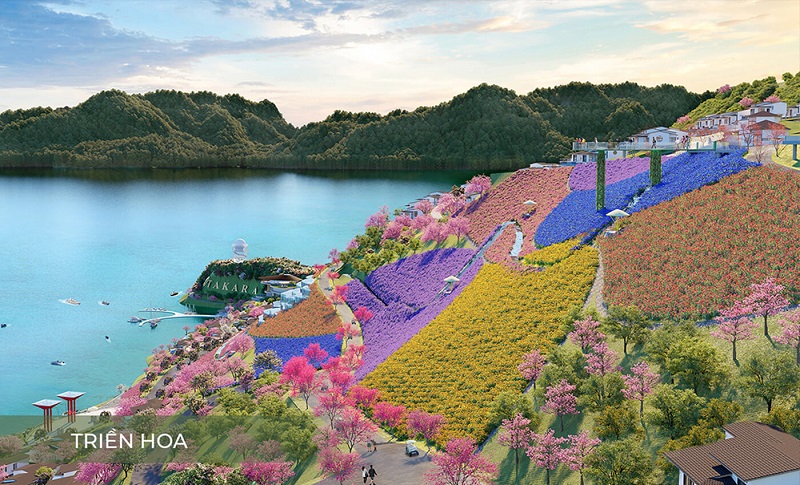 Triền hoa dự án Takara Hoà Bình Resort Hiền Lương - Đà Bắc