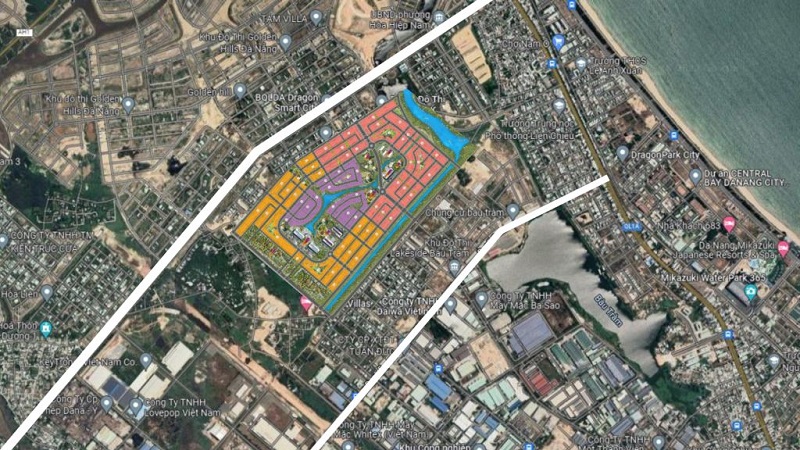 Ảnh vệ tinh dự án Dragon City Park Liên Chiểu - Đà Nẵng