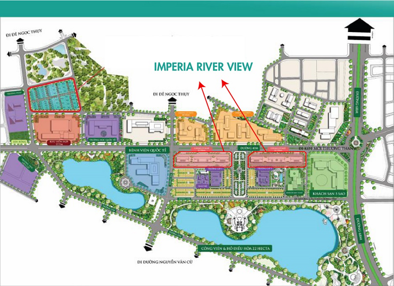Mặt bằng dự án Imperia River View Khai Sơn - Long Biên MIK