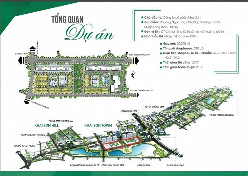 Mặt bằng tổng thể dự án Khu đô thị Khai Sơn - Long Biên MIK